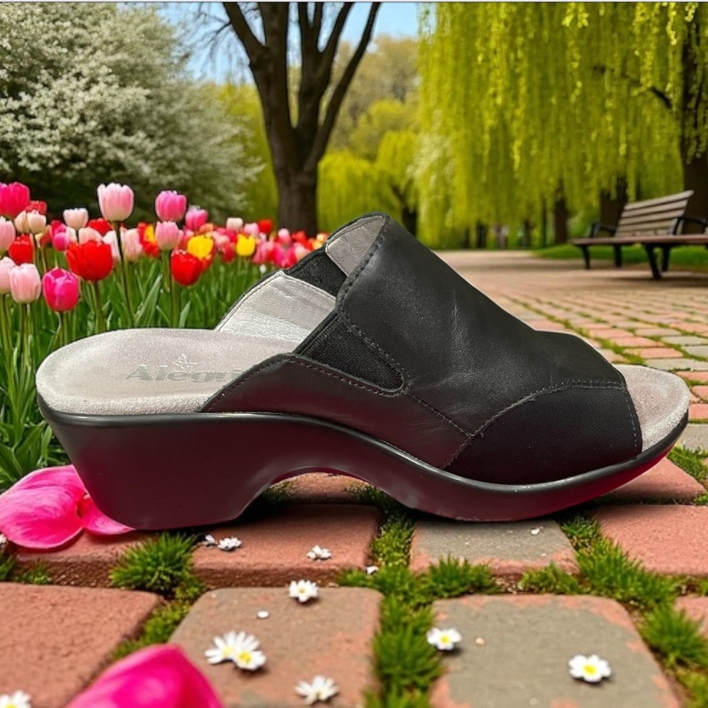 Alegria Women's Black Nappa Open-Toe Mules
Very Good Condition    size 38 - Picture 6 of 16